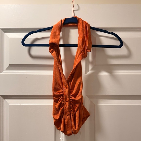 Princess Polly Burnt Orange Ruched Crop Top - Picture 4 of 6